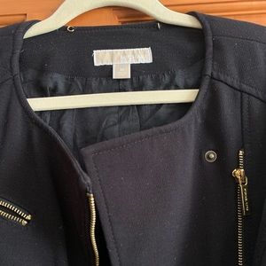 Michael Kors black jacket for sale with gold zippers